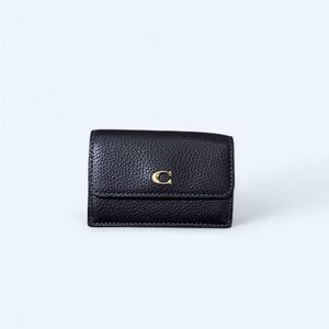 🖤Black Coach Essential Mini Trifold Wallet